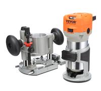VEVOR Affleureuse Défonceuse à Bois 6 Vitesses 30000 tr/min 800 W Double Base