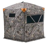 VEVOR Affût de Chasse pour 6-7 Personnes, Tente de Camouflage Portable avec Sac de Transport, Cache de Chasse avec Porte Silencieuse à Fermeture Éclair et Fenêtre, pour Chasseurs Photographes