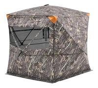 VEVOR Affût de Chasse Transparent pour 4-5 Personnes, Tente de Camouflage Portable avec Sac de Transport, Cache de Chasse à 360 Degrés, avec Porte Silencieuse à Fermeture Éclair et Fenêtre, Chasseur