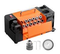 VEVOR Affuteur Foret MR-13D Affûteuse Forets 3-13 mm pour Atelier Garage, Angle Dépouille et Lèvre de Coupe Avant Réglable Angle de Pointe Réglable 95°-135° 120 W 4600 tr/min avec 11 Pinces, Meule CBN