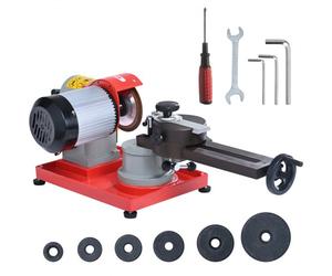 VEVOR Affuteuse de Lame de Scie Circulaire 370 W Affûteuse d'Angle Rotative de Lames 3600 tr/min avec 6 Centrages de Scie Meule 125 mm Accessoires Divers Affûtage pour Lames de Scie à Pointe Carbure