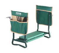 VEVOR Agenouilloir de Jardinage, Coussin Large 15 cm, Tabouret de Jardinage, Charge 150 kg, Banc de Jardin Pliable, Siège Polyvalent avec 2 Sacs à Outils pour Jardin, Grands-Parents, Personnes Âgées