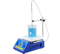 VEVOR Agitateur Magnétique Chauffant 0-2000 tr/min 5000 mL, Mélangeur Magnétique à Plaque Chauffante Max. 300 °C, Agitateur de Labo avec Écran LED Support et Barre pour Recherche Étude Expérience