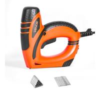 VEVOR Agrafeuse Cloueuse Électrique 2-en-1, Cloueur Calibre 18, 15 mm, Pistolet à Clous avec 1000 Clous et 1000 Agrafes, Poignée en Caoutchouc Antidérapante, pour Travail du Bois Ameublement