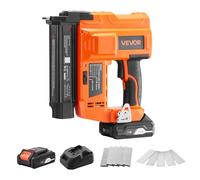 VEVOR Agrafeuse Cloueuse sans Fil 2-en-1, Cloueur Calibre 18, Pistolet à Clous Fins DC 20 V, 500 Clous et 500 Agrafes, Batterie Li-ion 2,0 Ah et Chargeur, pour Travail du Bois Menuiserie Rénovation