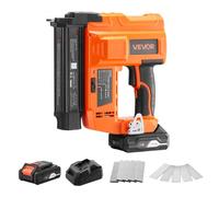 VEVOR Agrafeuse Cloueuse sans Fil 2-en-1, Cloueur Calibre 18, Pistolet à Clous Fins DC 20 V, 500 Clous et 500 Agrafes, Batterie Li-ion 2,0 Ah et Chargeur, pour Travail du Bois Menuiserie Rénovation