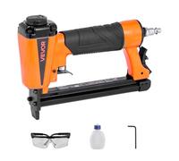 VEVOR Agrafeuse Pneumatique, Calibre 21, Compatible avec Agrafes Standard Série 80 (Non Incluses), de Largeur de Couronne 12,8 mm, de Longueur 6-16 mm, 4,8-7,6 bar, pour Travail du Bois, Tapisserie
