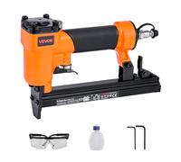 VEVOR Agrafeuse Pneumatique, Calibre 22, Compatible avec Agrafes à Fil Fin Série 71 (Non Incluses), de Largeur de Couronne 9,1 mm, de Longueur 4-16 mm, 4,8-7,6 bar, pour Travail du Bois, Tapisserie