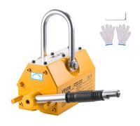 VEVOR Aimant de Levage Permanent Capacité de Traction 1000 kg, Porteur Magnétique en Néodyme N42, avec Poignée de Déverrouillage et Crochet en Acier, Outil pour Manutention Tôle Pièces Métailliques