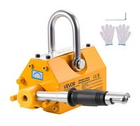 VEVOR Aimant de Levage Permanent Capacité de Traction 400 kg, Porteur Magnétique en Néodyme N42, avec Poignée de Déverrouillage et Crochet en Acier, Outil pour Manutention Tôle Pièces Métalliques