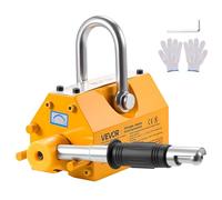 VEVOR Aimant de Levage Permanent Capacité de Traction 400 kg, Porteur Magnétique en Néodyme N42, avec Poignée de Déverrouillage et Crochet en Acier, Outil pour Manutention Tôle Pièces Métalliques