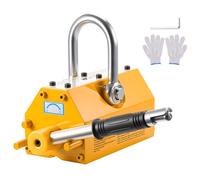 VEVOR Aimant de Levage Permanent Capacité de Traction 600 kg, Porteur Magnétique en Néodyme N42, avec Poignée de Déverrouillage et Crochet en Acier, Outil pour Manutention Tôle Pièces Métalliques