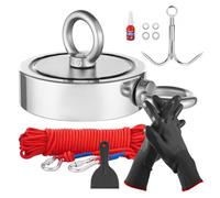 VEVOR Kit d’Aimant de Pêche Magnétique Force de Traction Double Face de 771 kg