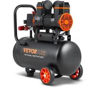 VEVOR Air Compressor Silent 18L Tank Oil Free Air Compressor 900W 1.2HP 3.7m3h to 6.2bar 70dB for Car Repair Inflating Tires Spray