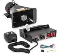 VEVOR Alarme de voiture haut-parleur 200 W 12 V, sirène de voiture alarme klaxon 7 sons universel police, sirène incendie, klaxon, haut-parleur, avertisseur sonore en plastique, haut-parleur d'alarme