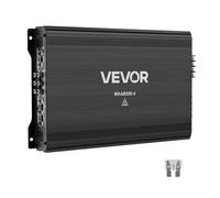 VEVOR Amplificateur Audio Voiture, Ampli de Puissance à 4 Canaux Pontables pour Subwoofer, Max. 4x250 W sous 4 ohms/4x500 W sous 2 ohms Classe AB à Gamme Complète, Amplificateur Stéréo pour SUV, MPV