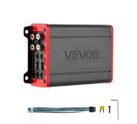 VEVOR Amplificateur Audio Voiture, Ampli de Puissance à 4 Canaux Pontables pour Subwoofer, Classe D à Gamme Complète Max. 4x120 W sous 4 ohms/4x200 W sous 2 ohms, Amplificateur Stéréo pour SUV, MPV