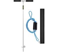 VEVOR Ancre à Vis 90 cm de Long, Ancrage de Sol dans Le Sable de Plage en Acier Inoxydable 316, avec Poignée Amovible, Ligne Élastique et Sac de Transport, pour Jet Ski, PWC, Ponton, Kayak, Bateau