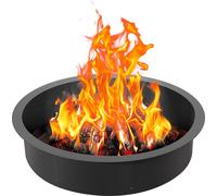 VEVOR Anneau de foyer, 40 pouces de diamètre extérieur/36 pouces de diamètre intérieur, insert de foyer de 8,5 pouces de hauteur, revêtement robuste en acier carbone, anneau de feu de camp DIY au-dess