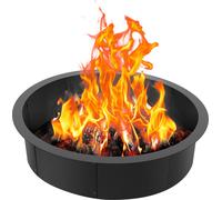 VEVOR Anneau de foyer, 45 pouces de diamètre extérieur/39 pouces de diamètre intérieur, insert de foyer de 10 pouces de haut, revêtement robuste en acier au carbone, anneau de feu de camp DIY au-dessu