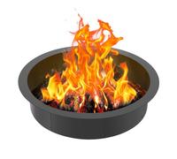 VEVOR Anneau de foyer feu de camp rond avec revêtement acier extérieur 1016 mm