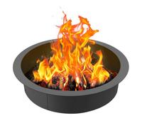 VEVOR Anneau de foyer, diamètre extérieur 1143 mm diamètre intérieur 990,6 mm, hauteur 254 mm, doublure en acier au carbone robuste, anneau de feu de camp au-dessus ou sol, pour camping en plein air