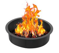 VEVOR Anneau de foyer, 45 pouces de diamètre extérieur/39 pouces de diamètre intérieur, insert de foyer de 10 pouces de haut, revêtement robuste en acier au carbone, anneau de feu de camp DIY au-dessu