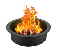 VEVOR Anneau de foyer, diamètre extérieur 914,4 mm diamètre intérieur 762 mm, hauteur 254 mm, doublure en acier au carbone robuste, anneau de feu de camp au-dessus ou sol, pour camping en plein air