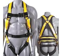 VEVOR ANSI/ASSE Z359.11-2014 Harnais de sécurité intégral avec rembourrage supplémentaire, anneaux latéraux et anneaux en D dorsales et cordon, poids maximum de 72,6 kg, taille S