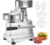 VEVOR Appareil à galette de burger commercial, 13 cm, Appareil à galette de bœuf pour hamburger, Résistant, Acier inoxydable de qualité alimentaire Presse à burger, Formeur de viande de cuisine