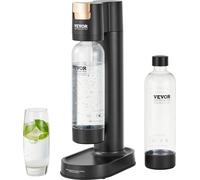 VEVOR Appareil à gazéifier l'eau pour faire des bulles à la maison, 2 pcs. Bouteilles PET de 1 litre sans BPA, Compatible avec les bouteilles de CO2 de 60 litres à visser (NON incluses)