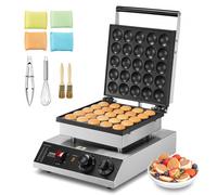 VEVOR Appareil à Pancake Poffertjes Dorayaki 25PCs Diam. 43 mm Crêpière 1700 W
