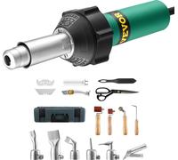 VEVOR Appareil de soudage à air chaud pour matières plastiques, pistolet à air chaud 1600 W, pistolet de soudage PVC-TPO-vinyle 50-600 °C, kit de machine à souder à air chaud