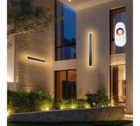 VEVOR Applique Murale Extérieur, 11 W, Éclairage Extérieur Mural, Lot de 2, Appliques Murales Modernes LED 60 cm, Réglable 2700 K-6000 K, Étanche IP65, Lumière Multidirectionnelle, pour Porche, Garage