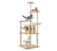 VEVOR Arbre à Chat, 175 cm, Grand Tour d'Escalade à Chats Condo à Plusieurs Niveaux Centre d'Activités d'Intérieur avec Perchoir Confortable, Griffoirs Sisal, Hamac, Maison de Jeu Repos pour Chatons