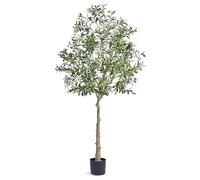 VEVOR Arbre Artificiel 179 cm Plante Artificielle PE Haut Olivier Faux Arbre Vert avec Pot 170x145 mm Décoration de Style Fausse Plante pour Maison Bureau Hôtel Centres Commerciaux Intérieur Extérieur