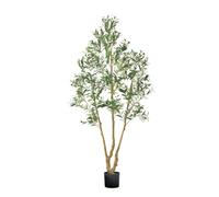 VEVOR Arbre Artificiel Plante Artificielle Faux Olivier 2,1 m Déco d'Intérieur