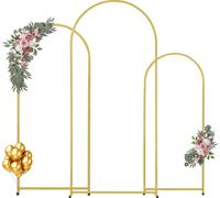 VEVOR Arc de mariage, set de 3, 1,2/1,5/1,8 m Arc de mariage, support métallique facile à monter, convient pour les anniversaires, les célébrations, les fêtes