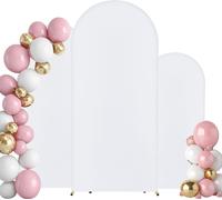 VEVOR Arche de mariage, set de 3, arche de mariage avec connexion de boîtier et conception de barre transversale de châssis, support doré facile à monter et recouvert de tissu, adapté aux anniversaire