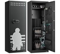VEVOR Armoire à 10-12 Fusils Coffre-Fort avec Clé Mot de Passe Assemblage Requis