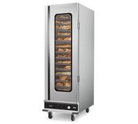 VEVOR Armoire Chauffante à 16 Niveaux, Étuve Traiteur avec Bac à Eau, Chauffe Assiettes avec Porte Simple en Verre et Étagères Réglables, en Acier Inoxydable, pour Pizza Poulet Restaurant Cantine
