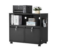 VEVOR Classeur Métallique Armoire de Bureau à 2 Tiroirs avec Serrure et Crochet