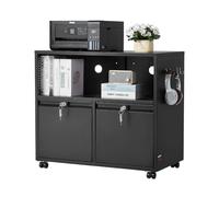 VEVOR Classeur Métallique Armoire de Bureau à 2 Tiroirs avec Serrure et Crochet