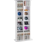 VEVOR Armoire de rangement pour médias, étagère pour DVD à 8 couches pouvant contenir jusqu'à 464 CD, étagères pour CD réglables à 16 compartiments, protège et organise les collections de musique, de 