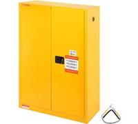 VEVOR Armoire de Sécurité pour Produits Inflammables 170,3 L 109x46x165,5 cm, Armoire Coupe-Feu pour Liquides Inflammables en Acier Laminé à Froid, avec 2 Étagères Réglables, pour Usage Industriel