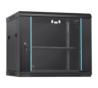VEVOR Armoire de Serveur réseau 9U boîtier de Serveur Montage Mural Profondeur 394 mm Charge 90 kg avec Panneaux latéraux en Verre verrouillables pour équipement Informatique, appareils audiovisuels