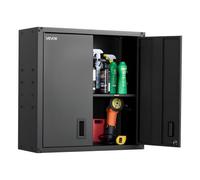 VEVOR Armoire Murale Atelier, 76,2 x 31 x 76,2 cm, Armoire à Outils Garage Suspendue en Métal, Rangement Mural, avec Porte Verrouillable, Capacité 108,86 kg, pour Garage, sous-Sol, Cuisine, Entrepôt