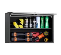 VEVOR Armoire Murale Atelier, 77 x 30,5 x 50 cm, Armoire à Outils Garage Suspendue Métal, Rangement Mural, avec Porte Rabattable, Capacité de Charge 108,86 kg, pour Garage, Sous-sol, Cuisine, Entrepôt