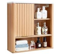 VEVOR Armoire Murale de Salle de Bain, avec Porte et étagère réglable, Armoire à Pharmacie de Rangement au-Dessus des Toilettes, Organisateur Suspendu avec cloison Ouverte pour buanderie, Cuisine