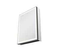 VEVOR Armoire Murale Salle de Bain Encastrée 50x70 cm, Armoire de Toilette avec Miroir et LED 3 Couleurs à Intensité Variable, avec Fonction de Désembuage à Mémoire et Étagère de Rangement Réglable